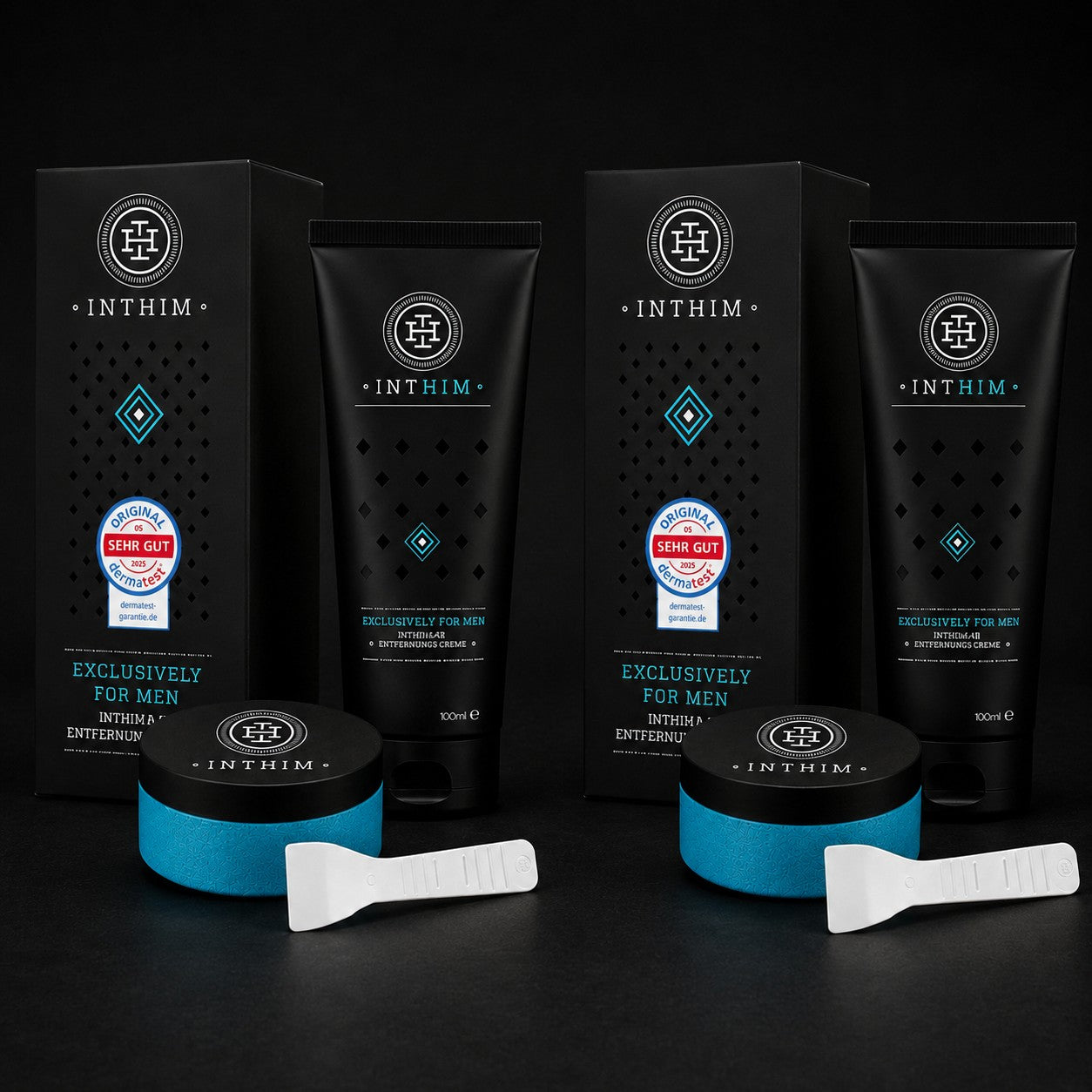Intim hårfjerningskrem 2 x 100ml - med påføringssvamp – IntHim