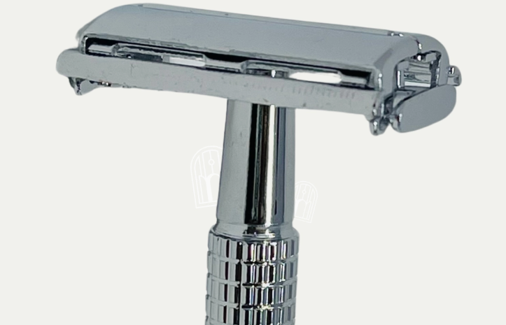 Safety Razor Butterfly – Langt Skaft + Etui + 10 Blader – Klassisk Barberhøvel