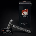 Barberhøvel Butterfly Klassisk – Langt Skaft + Etui + 10 Blader