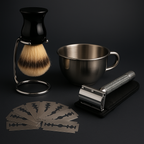 Barberingssett for Menn – Høvel + Kost + Skum – Komplett Startpakke