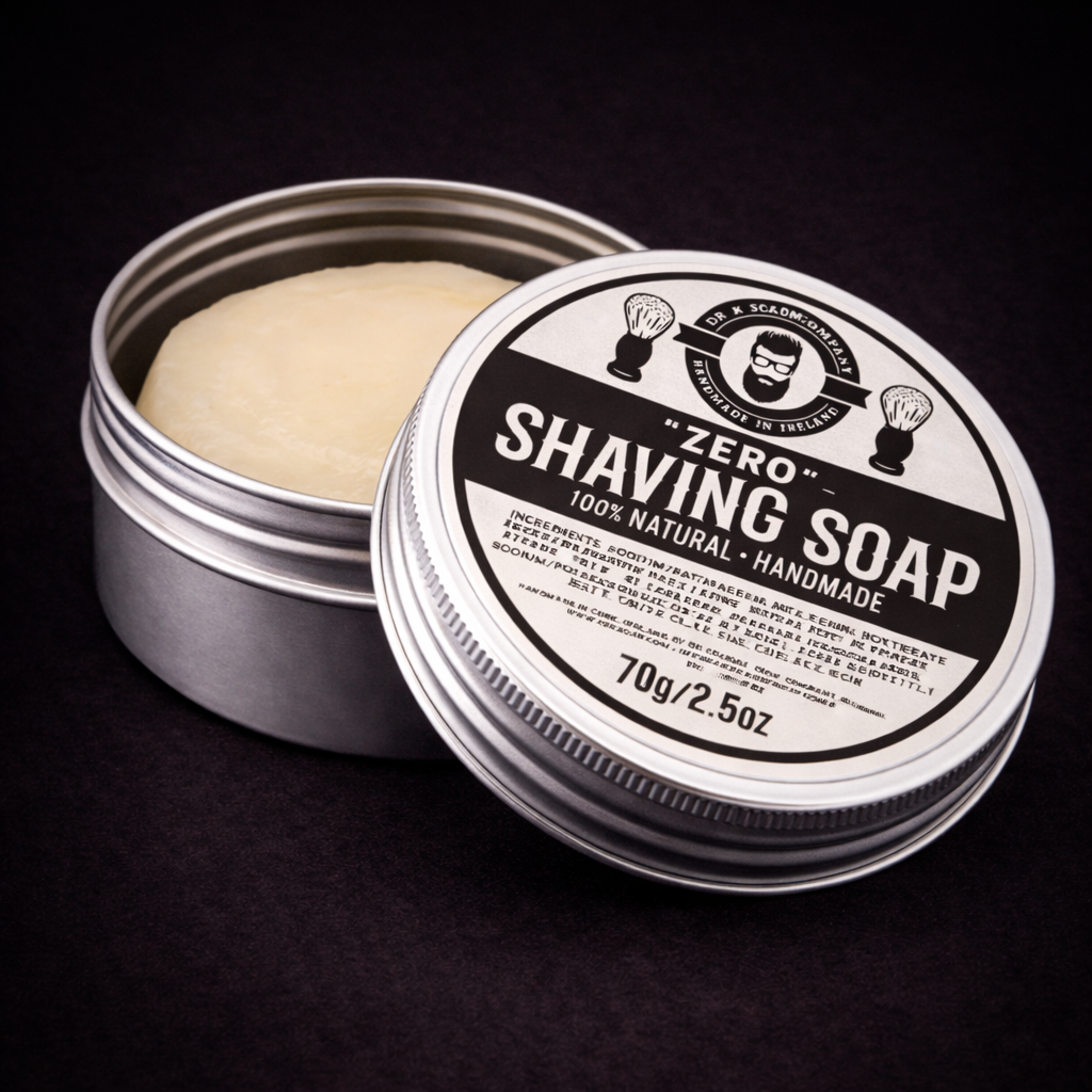 Barbersåpe Naturlig 70g – Dr.K Soap Company Zero (Parfymefri)