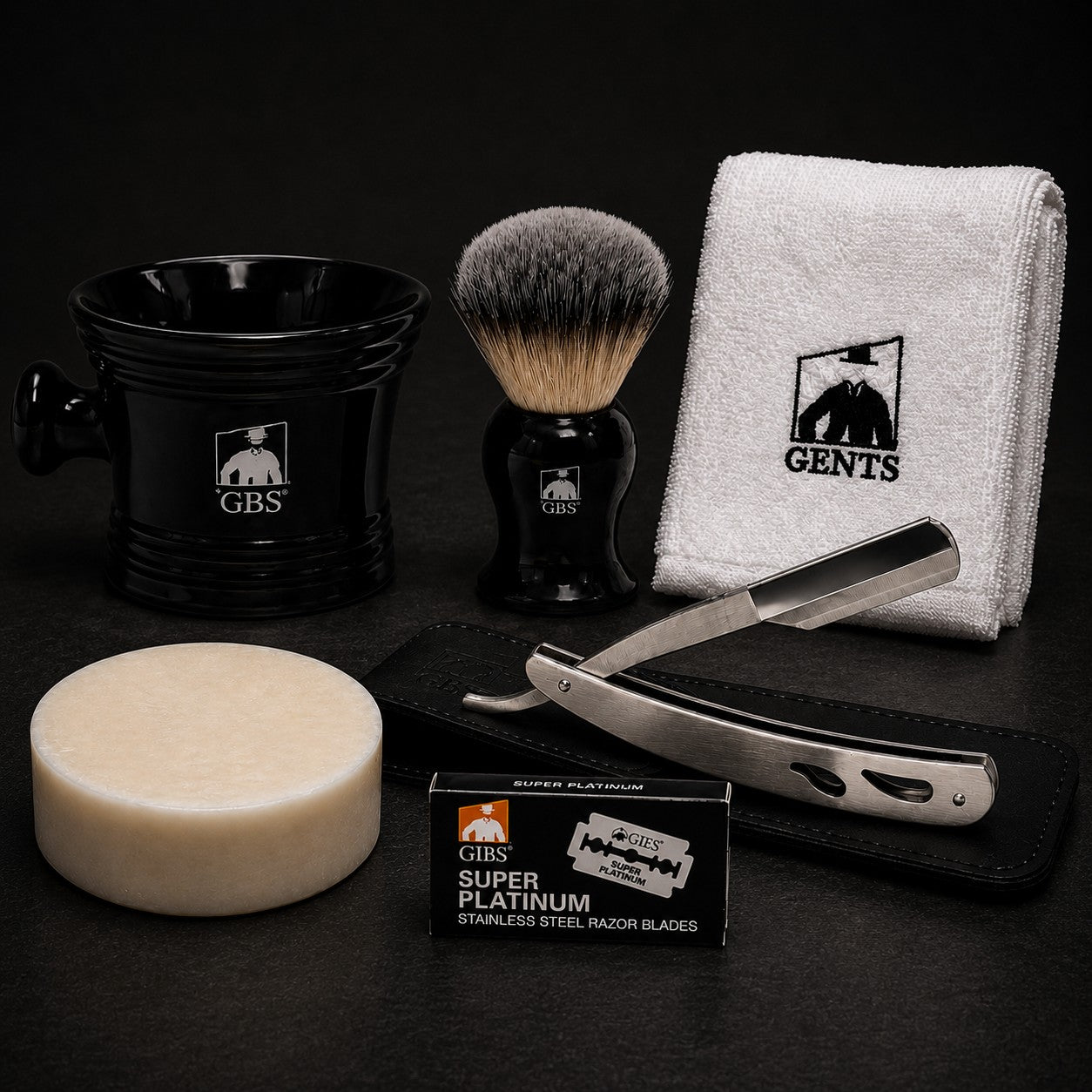 Barberingssett L Sort – Shavette - Med maksimal presisjon