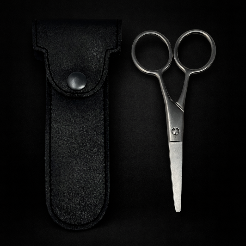 Skjeggsaks Rustfritt Stål 10cm – Med Etui