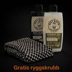 Komplett Pleiesett – Dusjsåpe, Detox Shampo & Gratis Ryggskrubb