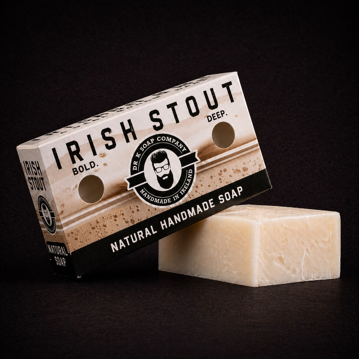 Håndlaget såpestykke – Irish Stout