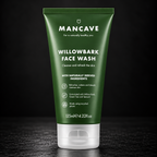 ManCave Willowbark Face Wash 125 ml på mørk bakgrunn