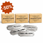Barberblader Double Edge 3pk – Razolution (30 blader) - utgående produkt