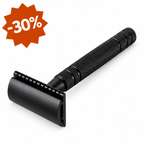 Klassisk og solid barberhøvel  – Matt svart - Mangler original emballasje