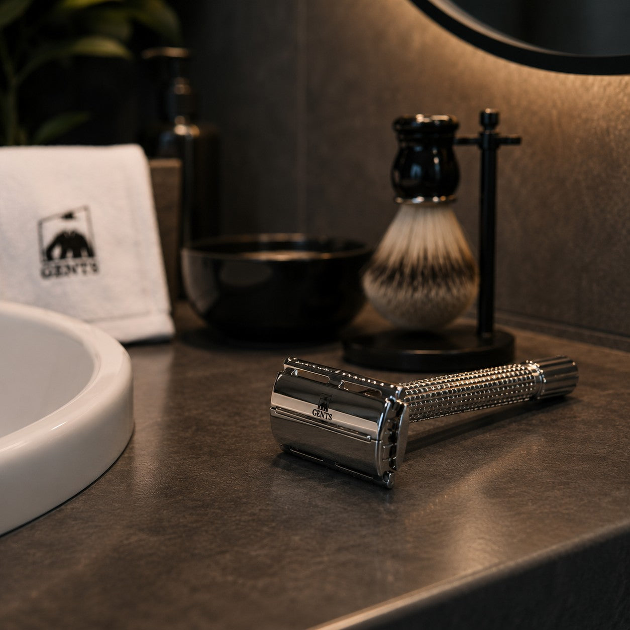 Barberhøvel Butterfly Klassisk – Langt Skaft + 10 Blader