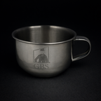 Barberbolle i Rustfritt Stål – Med Håndtak – For Skum & Barberkost