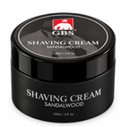 Gents GBS Shaving Cream Sandalwood 120 ml – barberkrem med sandeltreduft i svart krukke