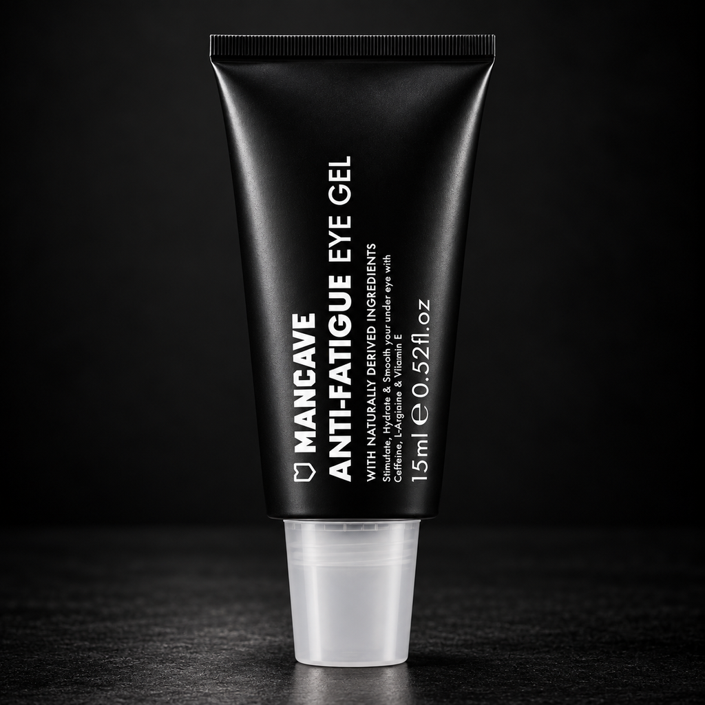 ManCave Anti-Fatigue Eye Gel 15 ml på mørk bakgrunn