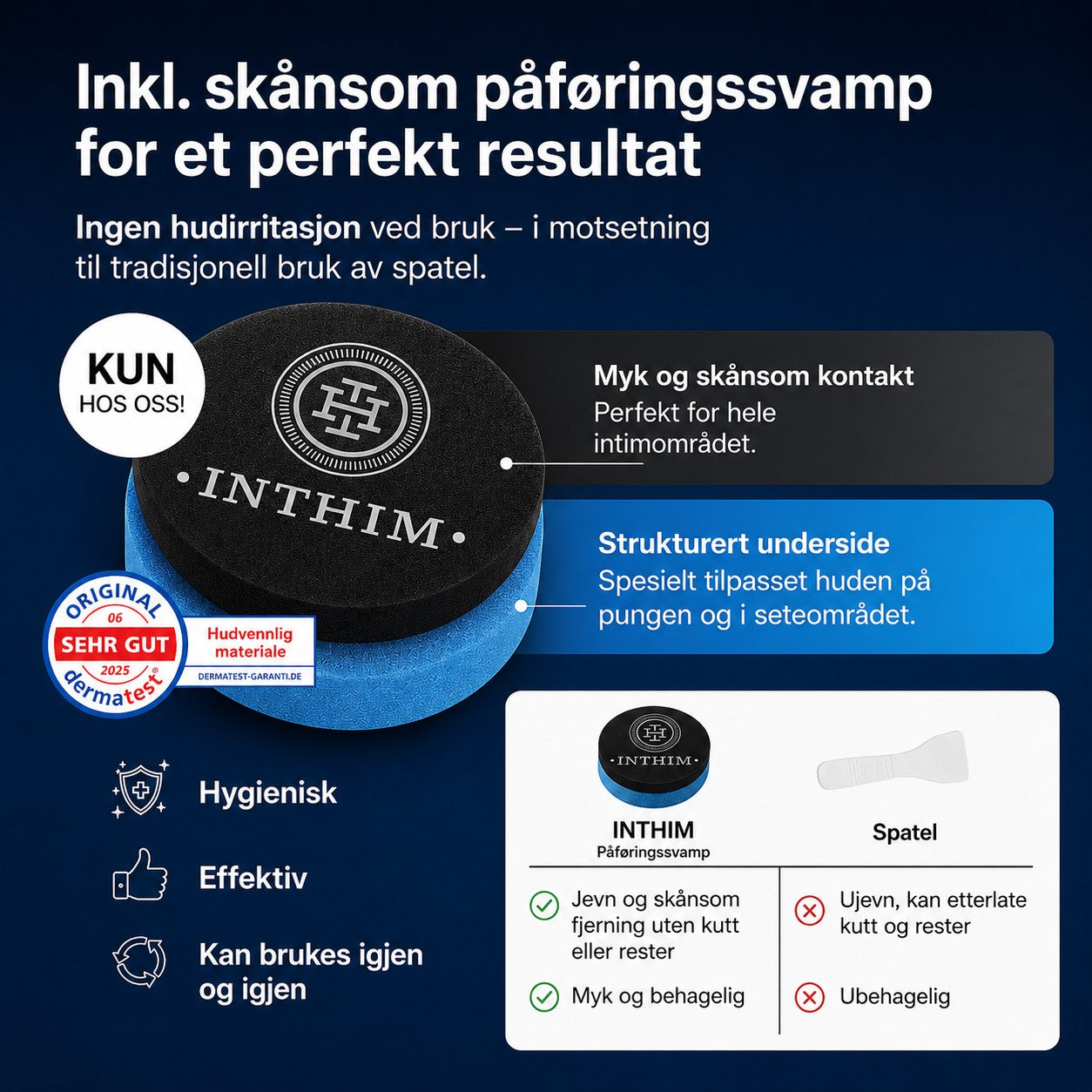 Intim hårfjerning + Comfort Gel – Komplett 2-stegs pleie – IntHim