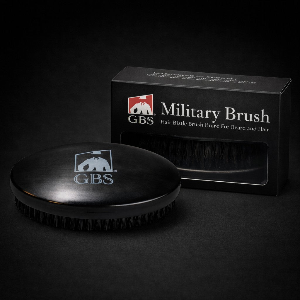 Skjeggbørste GBS Military Brush – Kompakt og presis styling