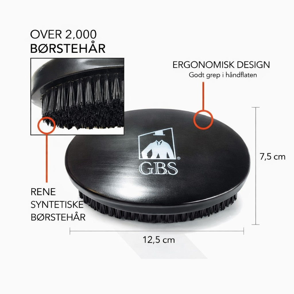 Skjeggbørste GBS Military Brush – Kompakt og presis styling