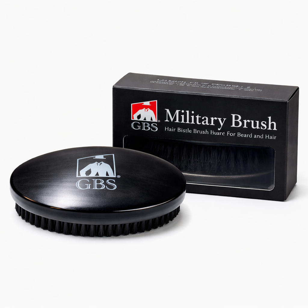 Skjeggbørste GBS Military Brush – Kompakt og presis styling