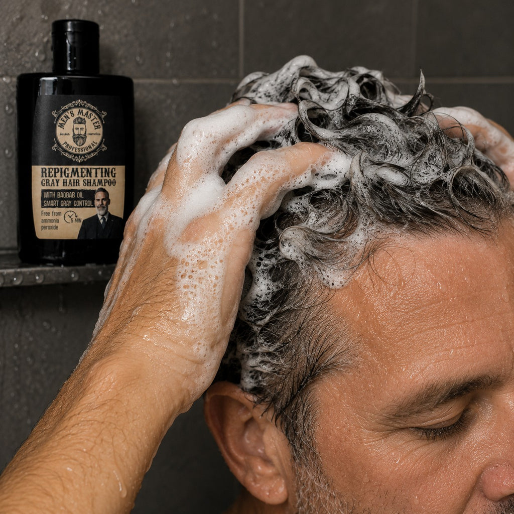Repigmenterende shampoo for grått hår - Men's master