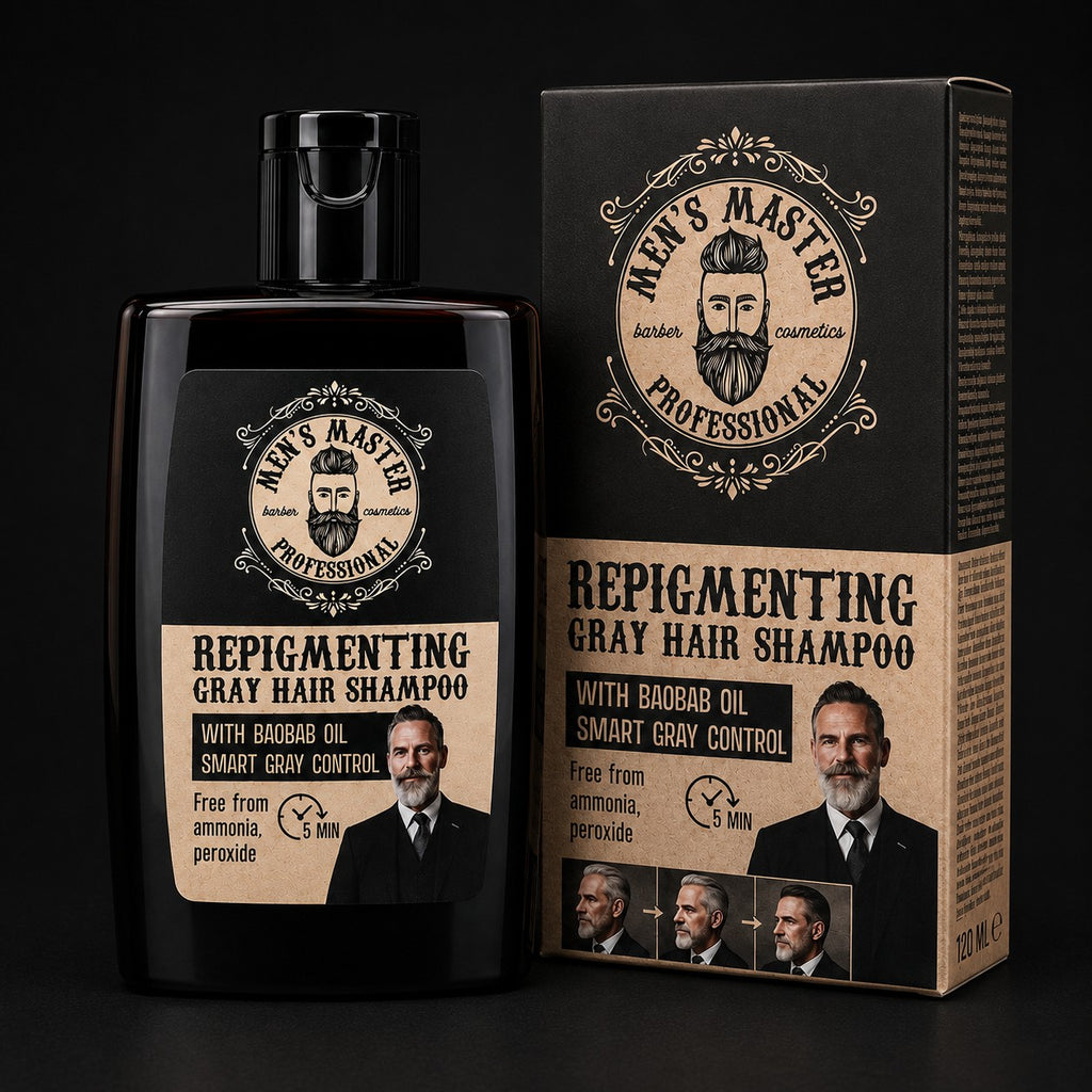 Repigmenterende shampoo for grått hår - Men's master