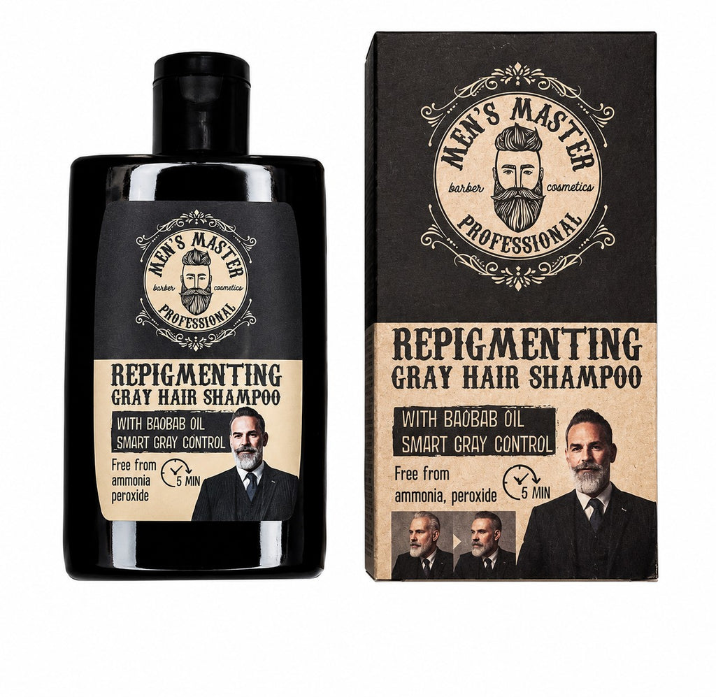 Repigmenterende shampoo for grått hår - Men's master