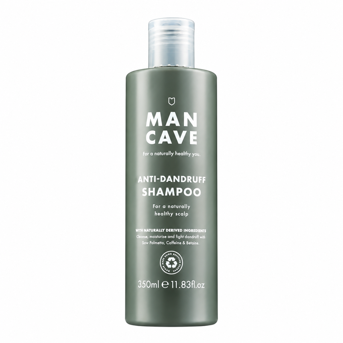 ManCave Anti-Dandruff Shampoo 350 ml – flassjampo for menn til hår og hodebunn