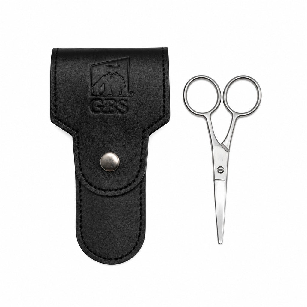 Skjeggsaks Rustfritt Stål 10cm – Med Etui