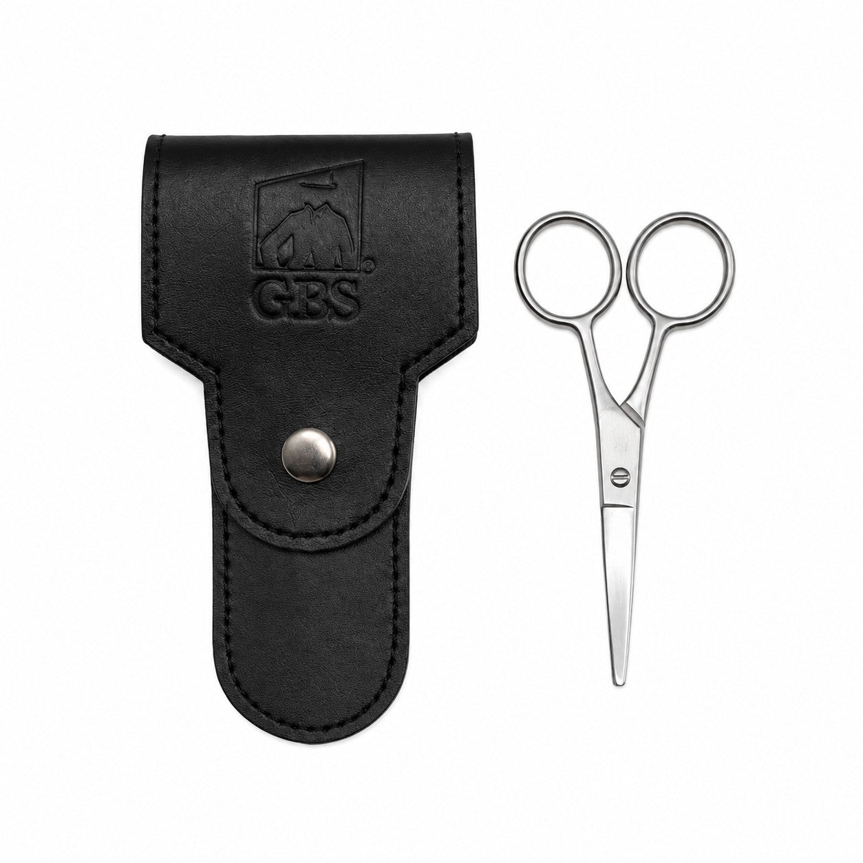 Skjeggsaks Rustfritt Stål 10cm – Med Etui