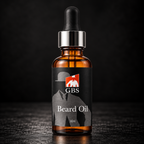 Gents GBS Beard Oil 30 ml – skjeggolje med pipette på mørk bakgrunn