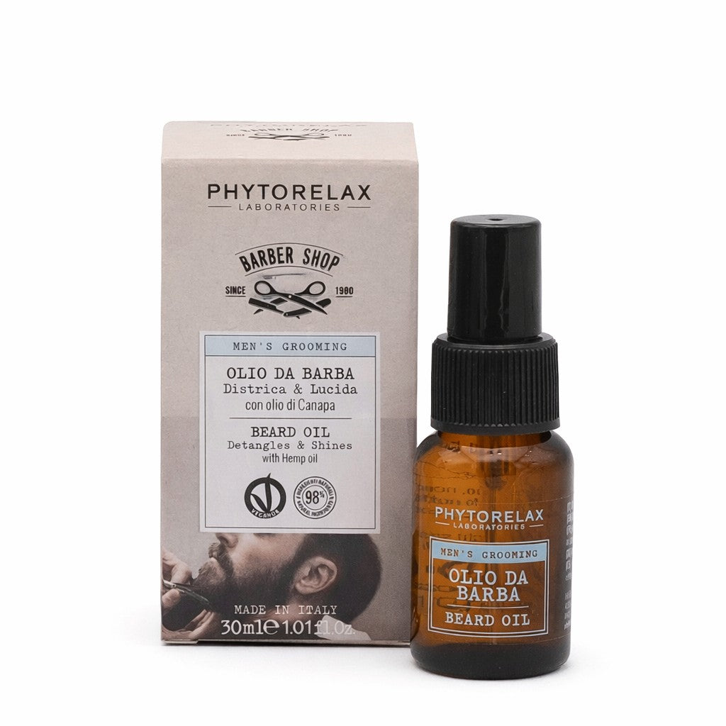 Skjeggolje 30 ml – Med hampolje – Phytorelax Barber Shop