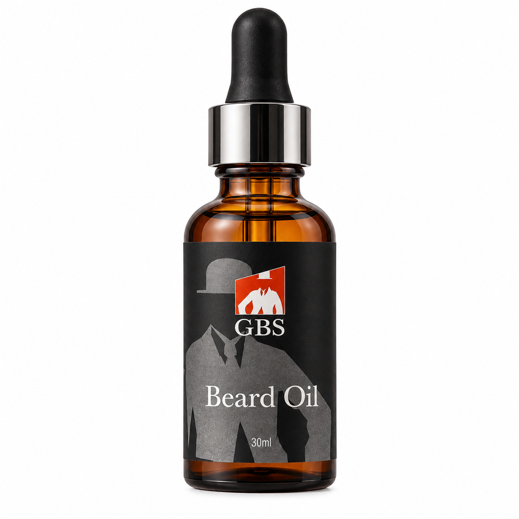 Gents GBS Beard Oil 30 ml – skjeggolje for menn i brun glassflaske med pipette