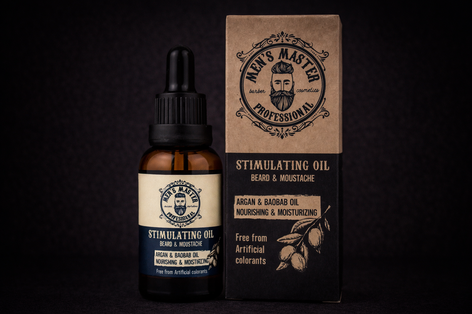 Skjeggolje for Menn – Vekst, Glans & Mykhet – Men’s Master