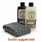 Komplett Pleiesett – Dusjsåpe, Detox Shampo & Gratis Ryggskrubb