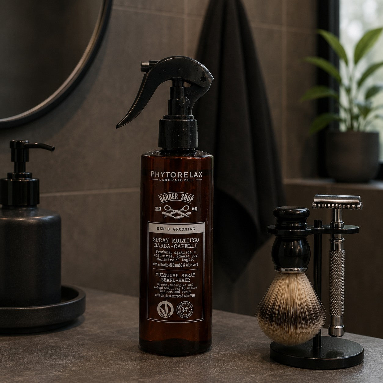 Styling- og pleiespray for skjegg & hår 200 ml – Phytorelax Barber Shop